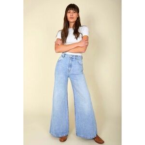 ROLLA'S Elle Super Flare High Rise Wide Leg Light Blue Jeans 26